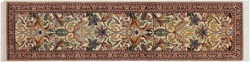 handmade Traditional Internation Beige Brown Hand Knotted RUNNER 100% WOOL area rug 3x10